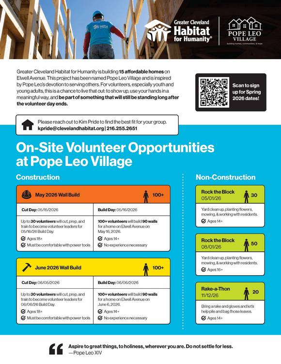 Volunteer for Habitat for Humanity.